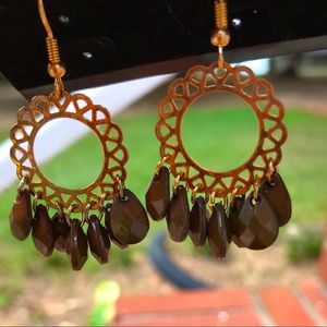 6/$20 Bohemian Style Green Teardrop Boutique Fashion Earrings, NWOT, Lightweight